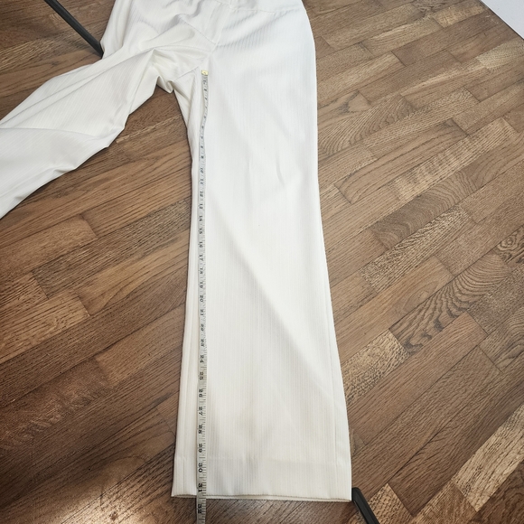 St John Collection Pinstripe White Wide Leg Dress Pants Women's Size 10 - Picture 11 of 11